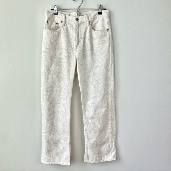 Ganni x Levi’s Slit Loose Pattern Ecru Jeans - Picture 3 of 12